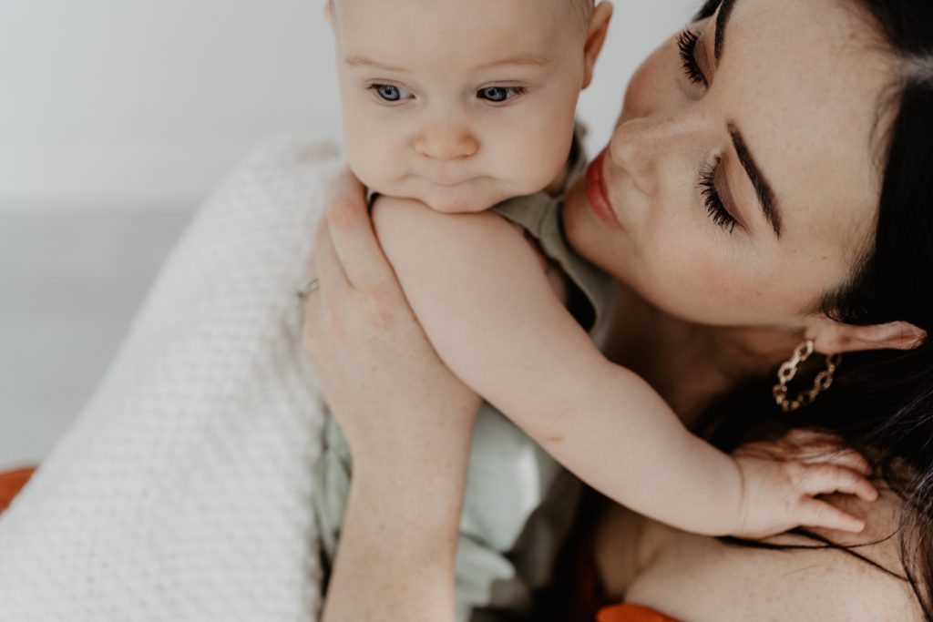 baby and mother photography studio sessions