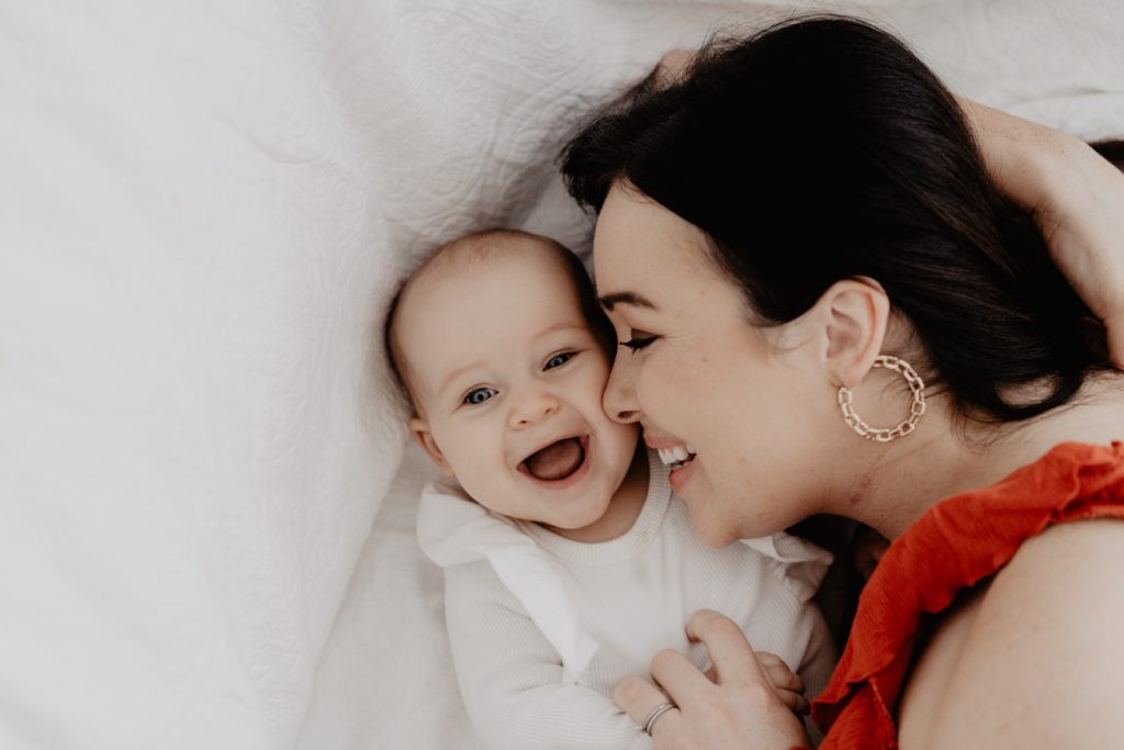 baby and mother photography studio sessions