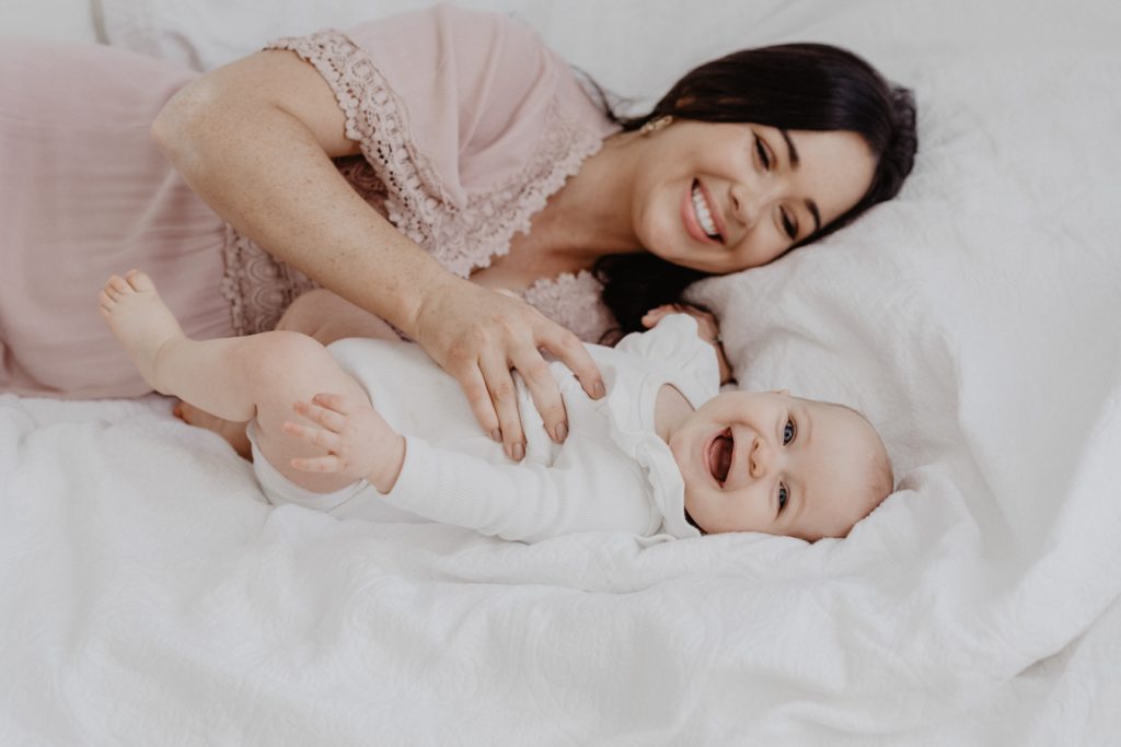 baby and mother photography studio sessions