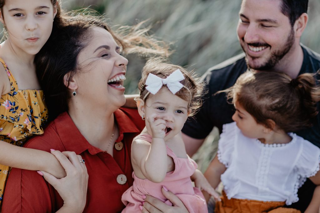 family photos on the beach on the sunshine coast QLD